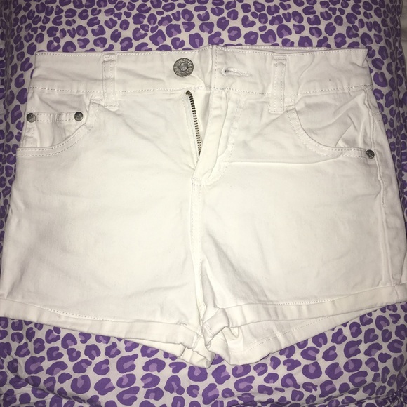 white high top shorts